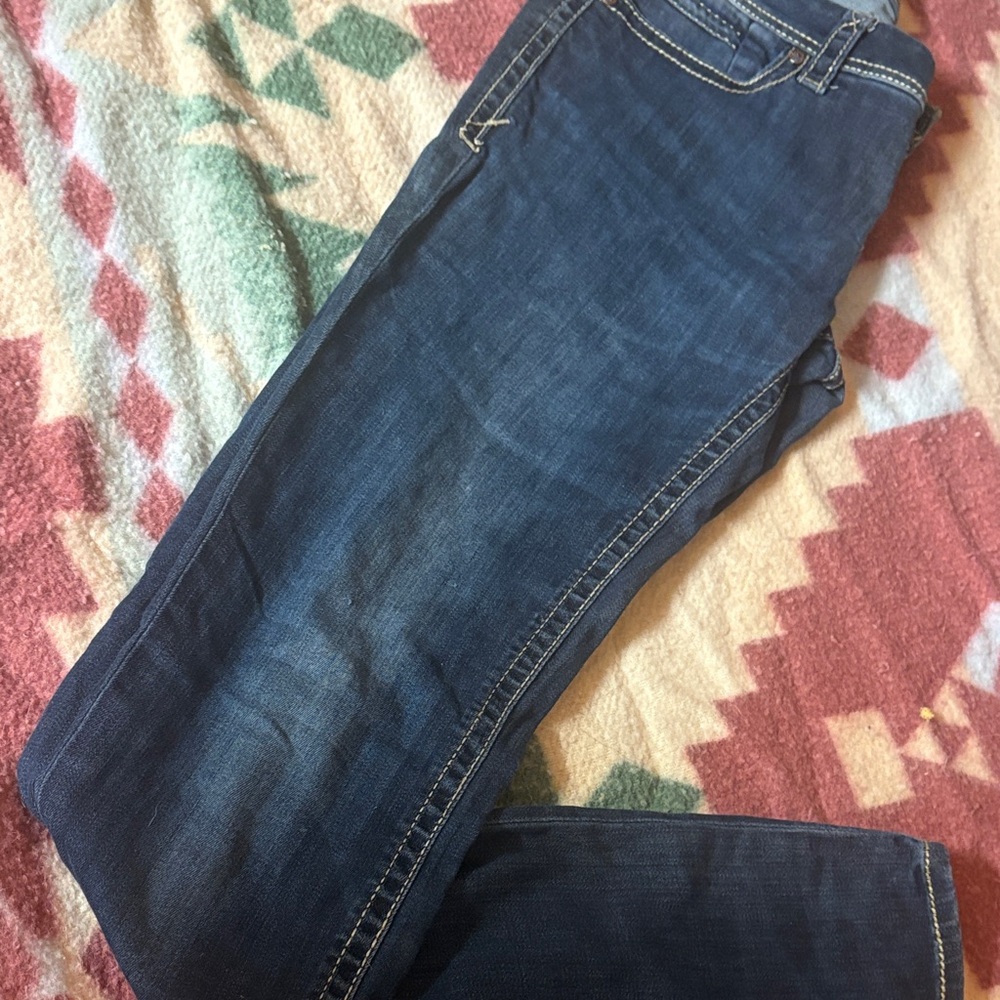 Buckle Dark Blue Women's Skinny Jeans